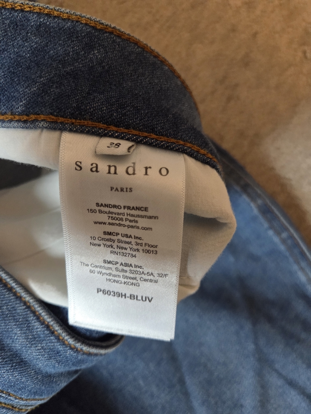 Sandro Button Hem Skinny High Rise Jeans - Picture 4 of 7